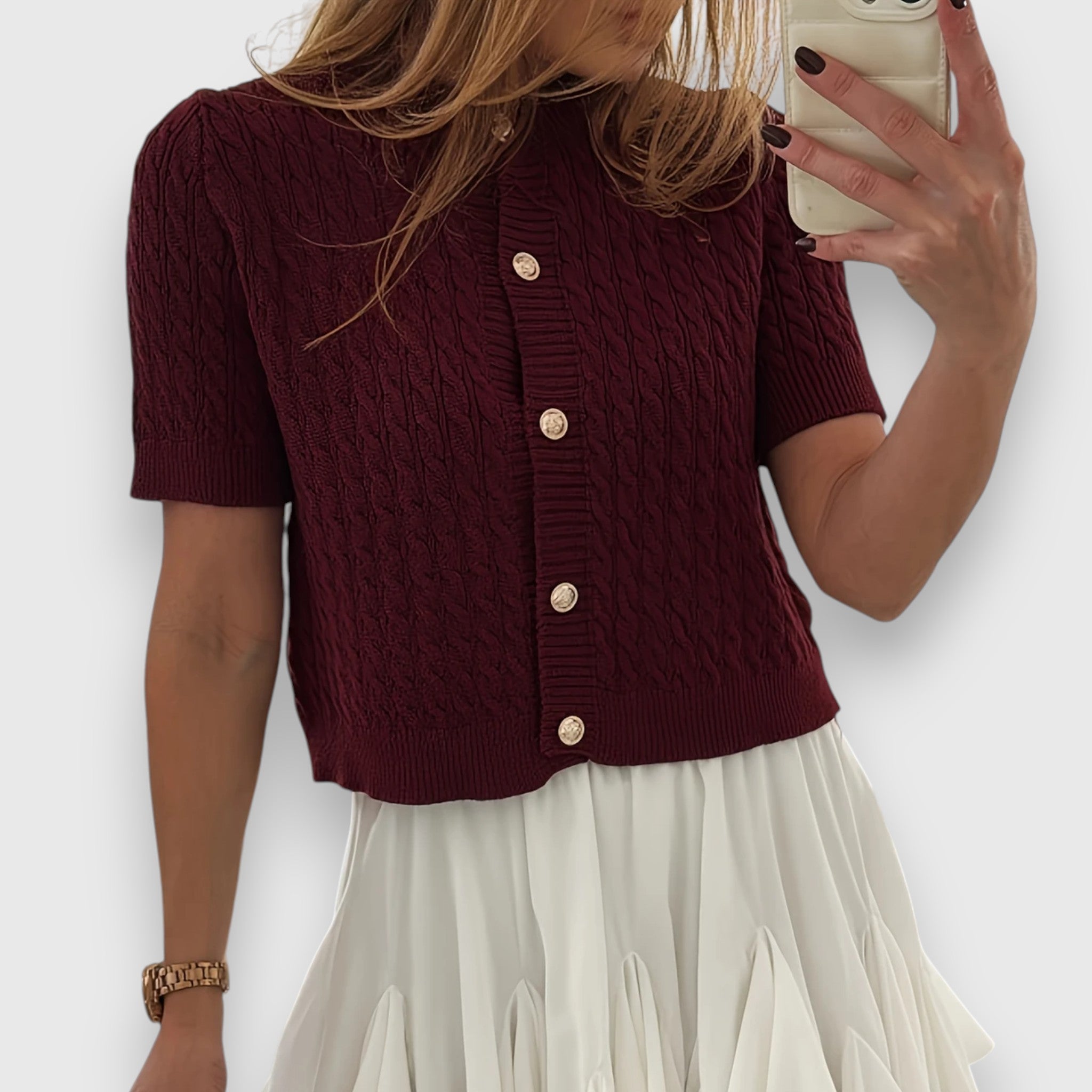 Liova – Cardigan court à boutons