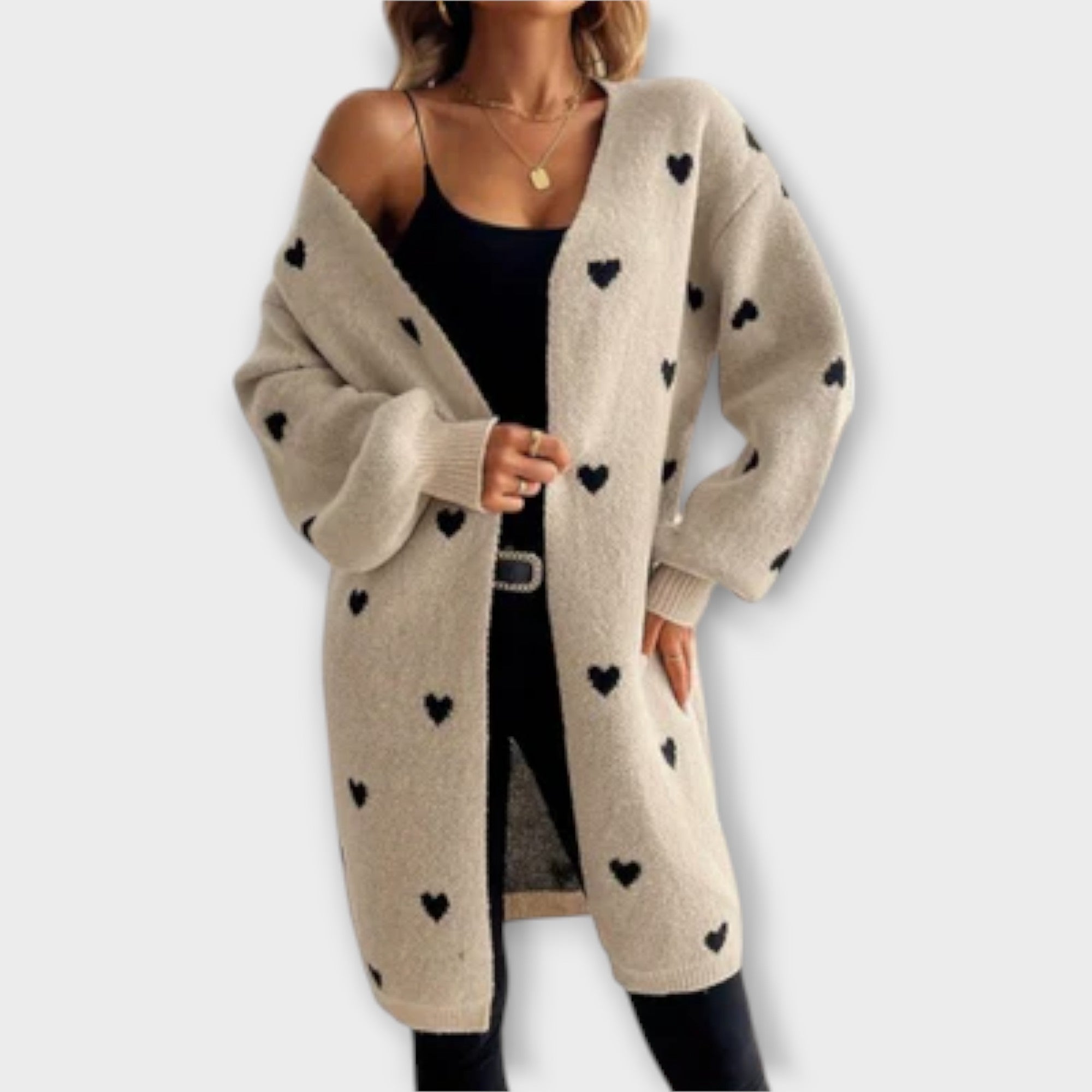 Julia - Cardigan à motif cœur