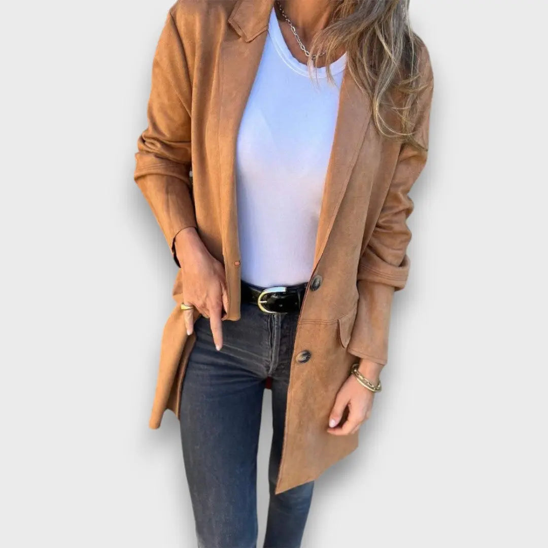 Eloise – Blazer-cardigan camel doux