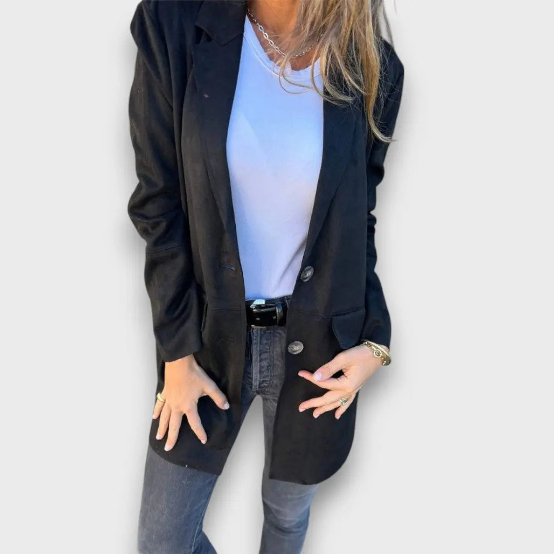 Eloise – Blazer-cardigan camel doux