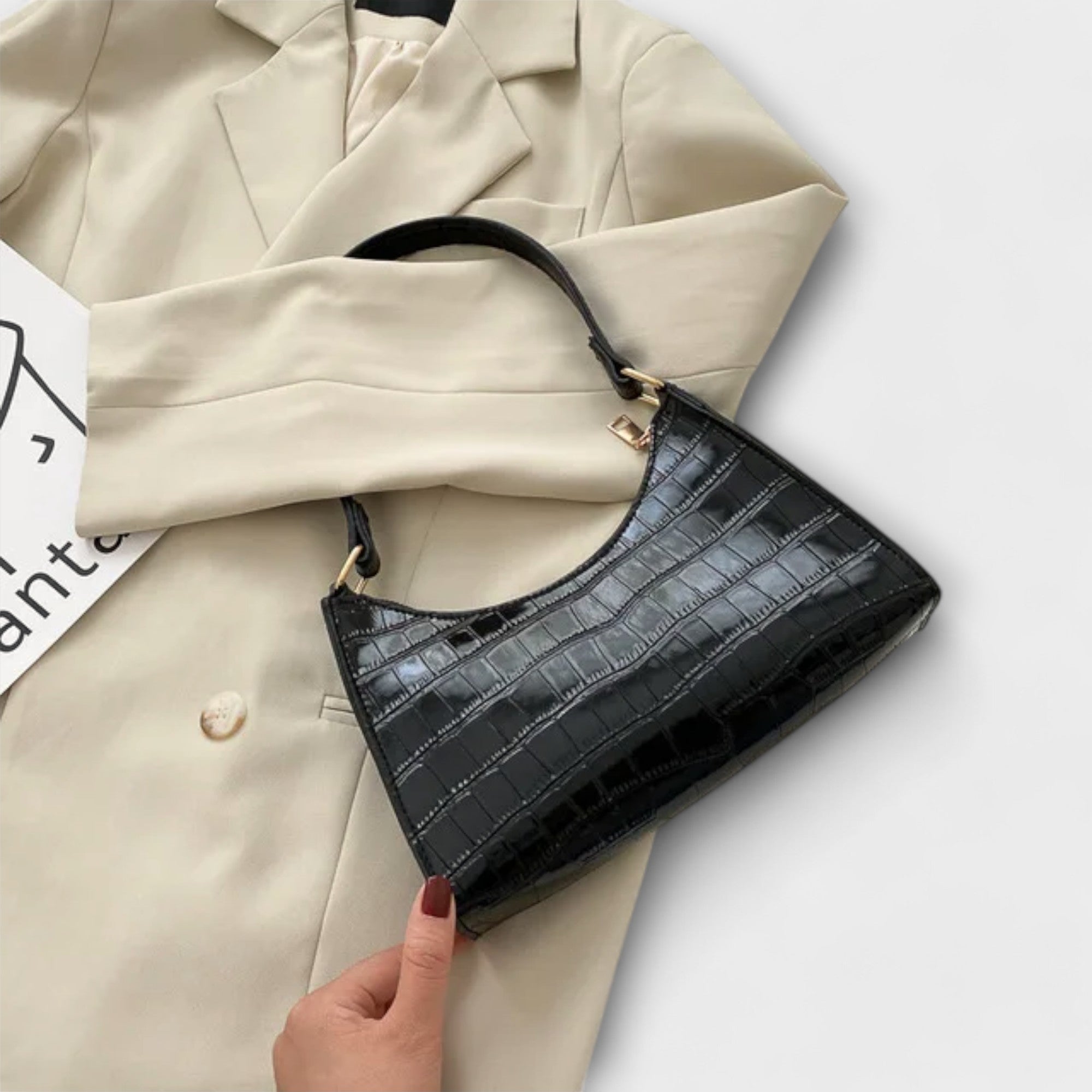 Gianna Boutique - Sac en cuir brillant