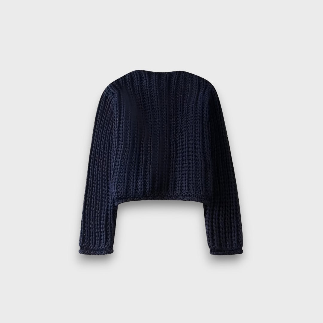 Moretta – Cardigan court en grosse maille