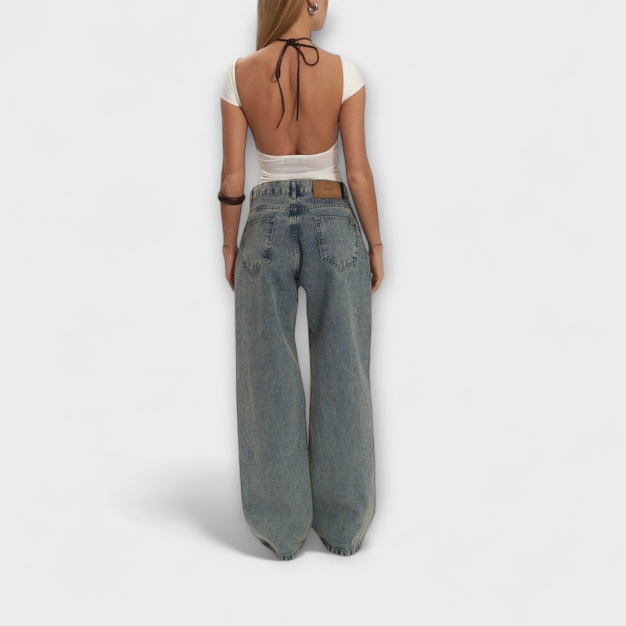 Rayne - Jean bleu transparent en denim Trixie